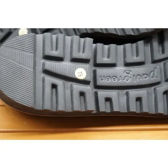 Paul Green Platform Loafers in a wine-colored crinkled patent leather Size 10 - Picture 12 of 12